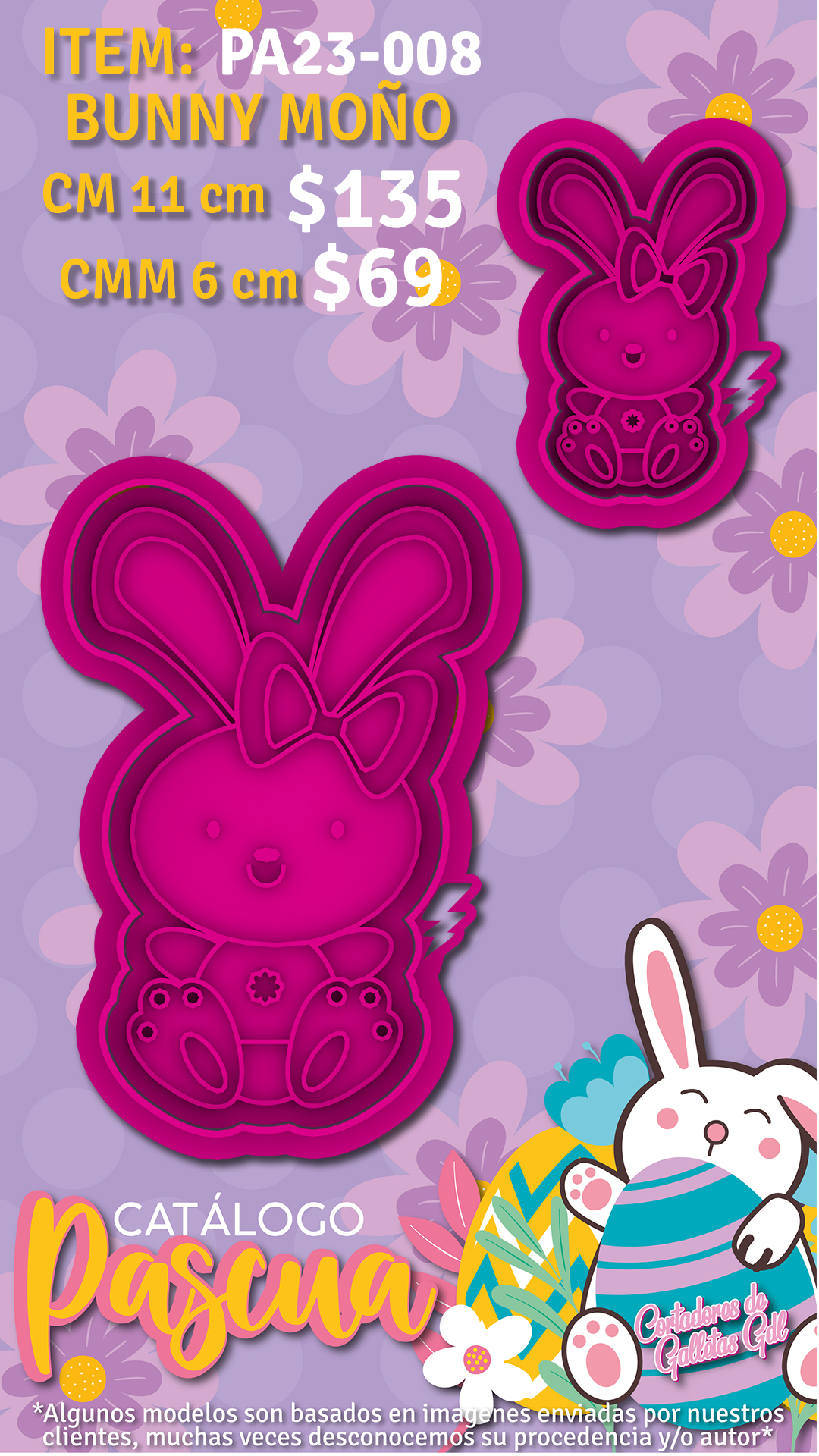 Bunny Moño Cortadores De Galletas Gdl